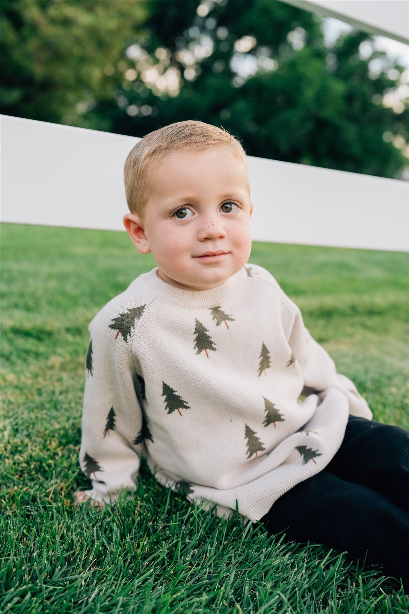 Mebie Baby Pine Tree Knit Sweater