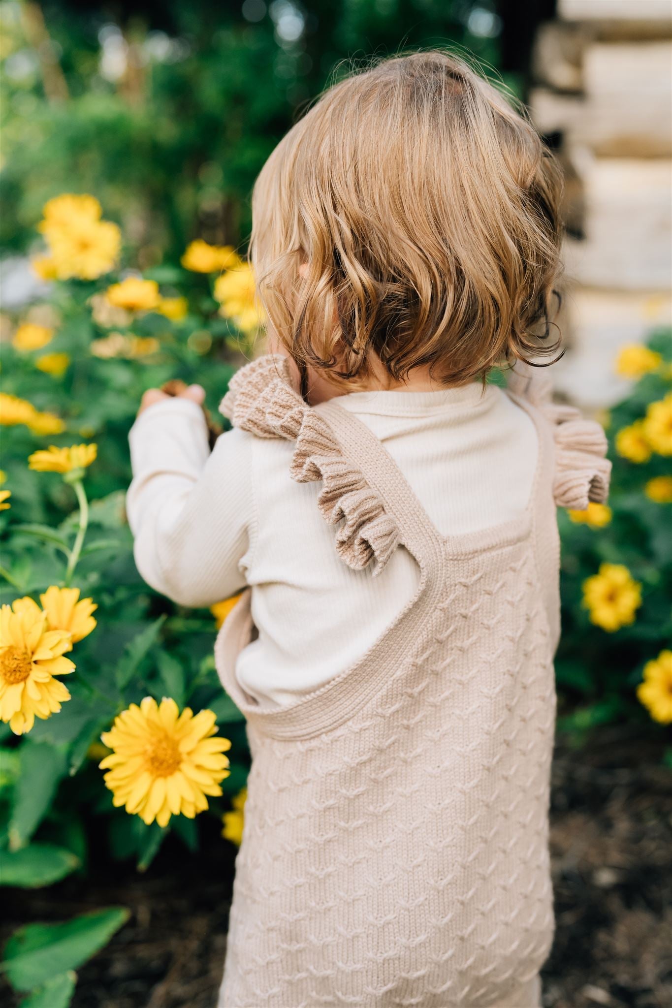 Mebie Baby Ruffle Knit Overalls