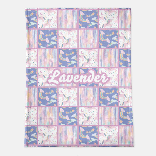 Lavender Personalized Minky Blanket