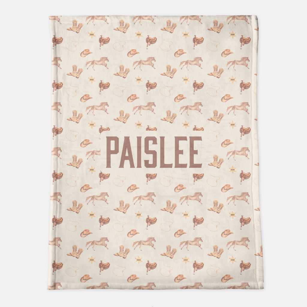 Paislee Personalized Minky Blanket