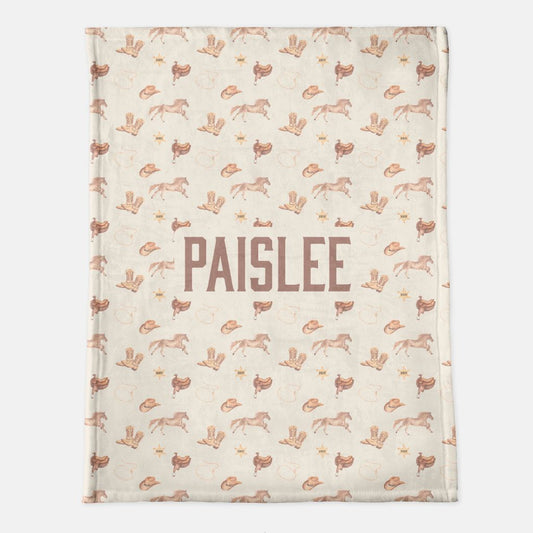 Paislee Personalized Minky Blanket