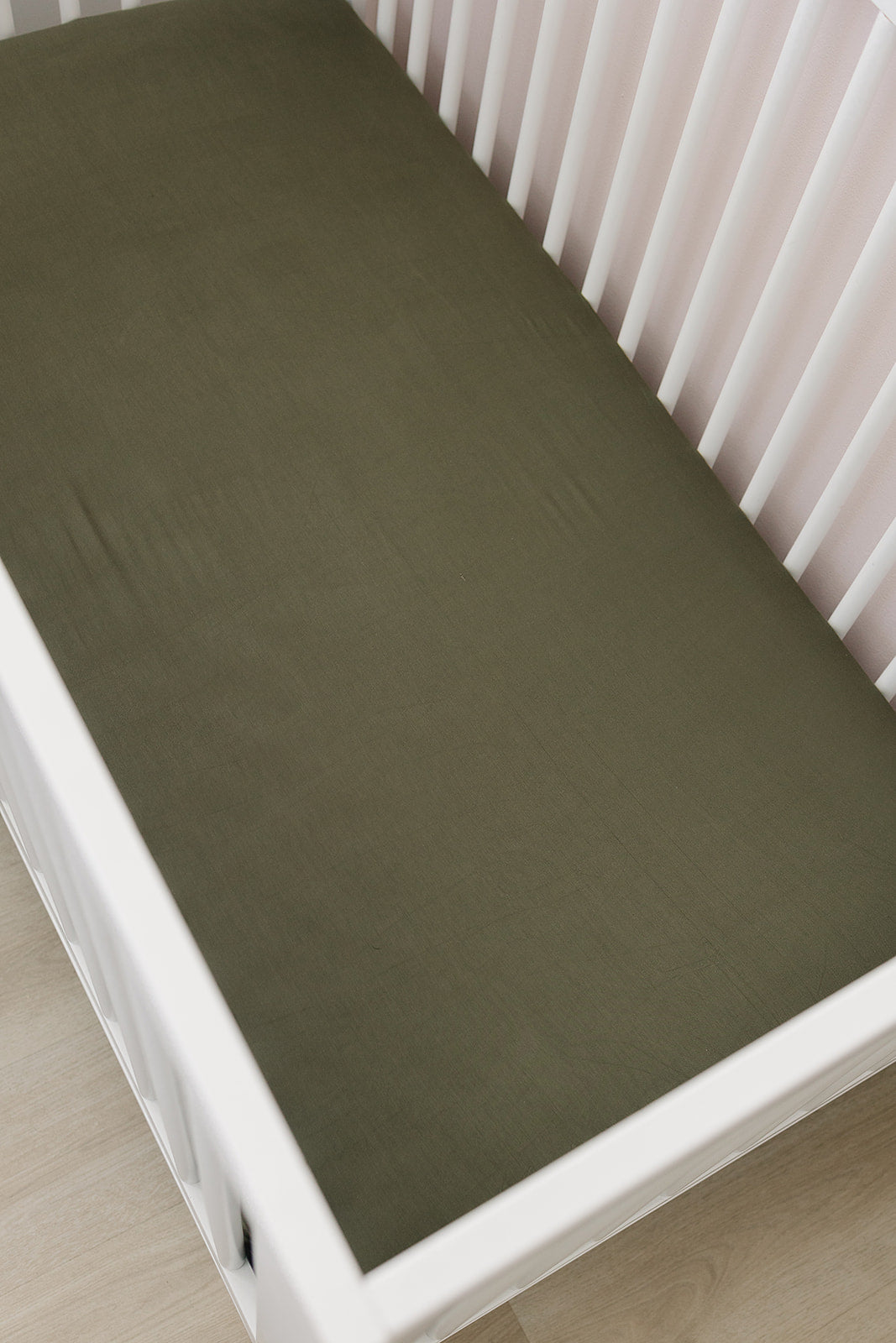 Mebie Baby Olive Bamboo Stretch Crib Sheet