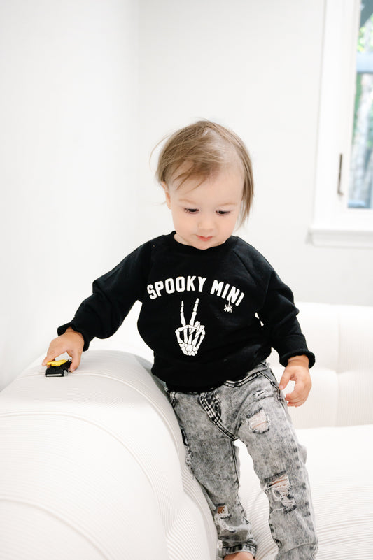 Organic Cotton Spooky Mini Crewneck Sweatshirt