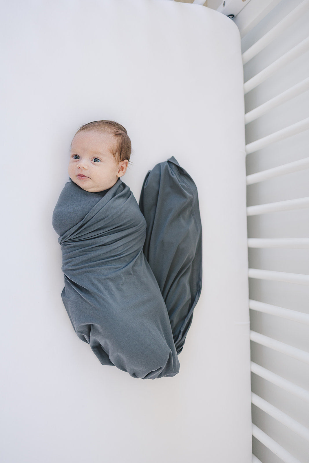 Mebie Baby Charcoal Bamboo Stretch Swaddle