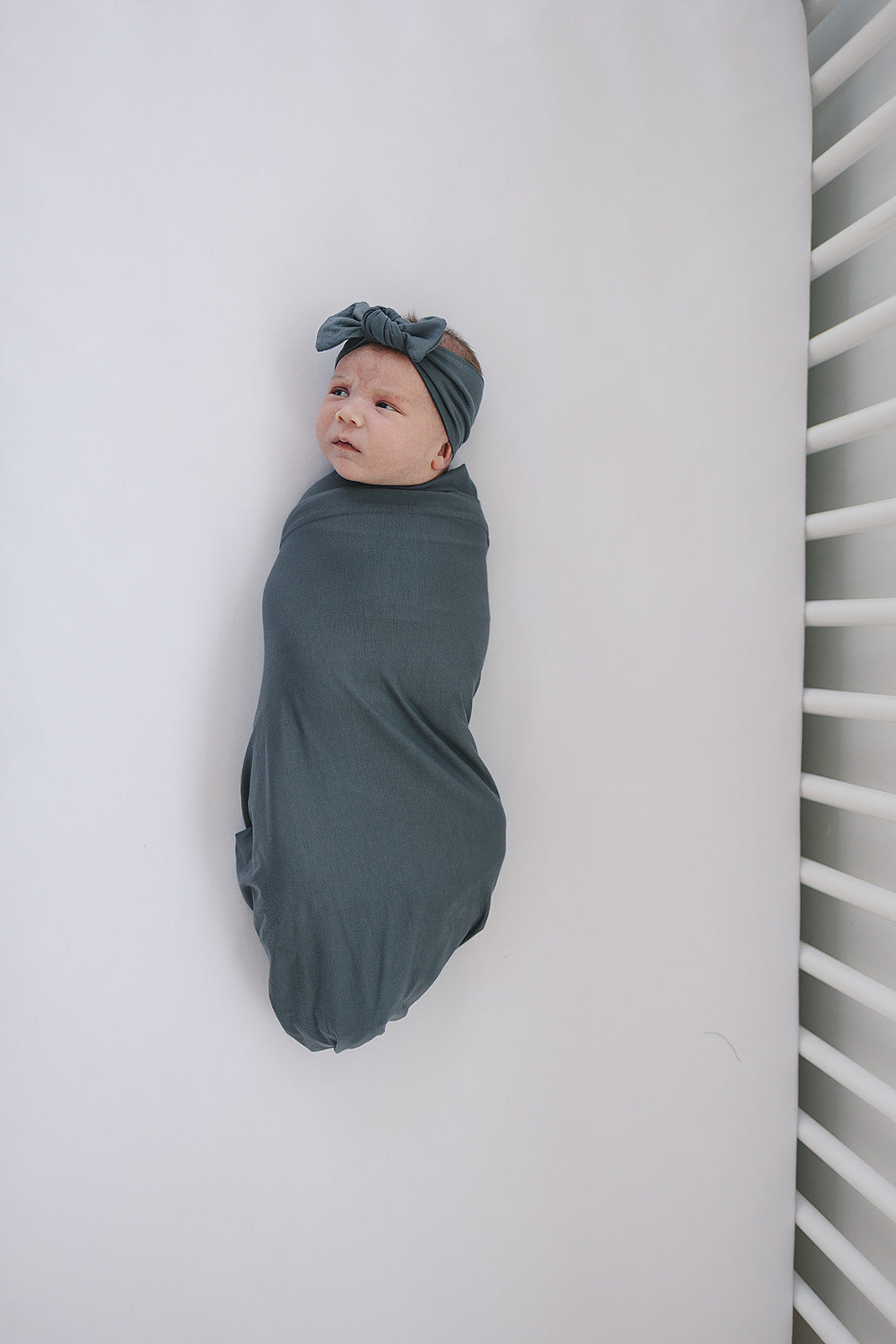 Mebie Baby Charcoal Bamboo Stretch Swaddle