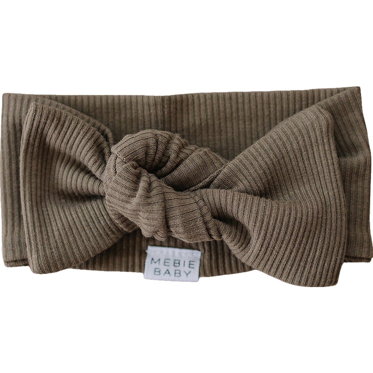 Mebie Baby Cocoa Organic Cotton Ribbed Head Wrap