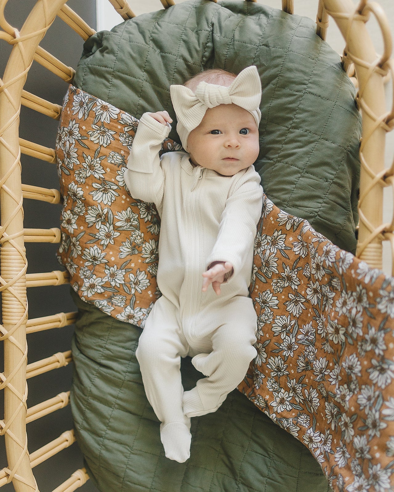 Mebie Baby Olive Bamboo Quilt