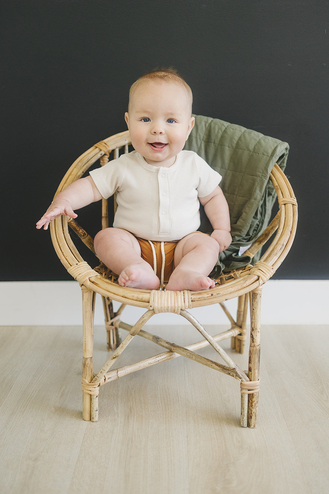 Mebie Baby Olive Bamboo Quilt