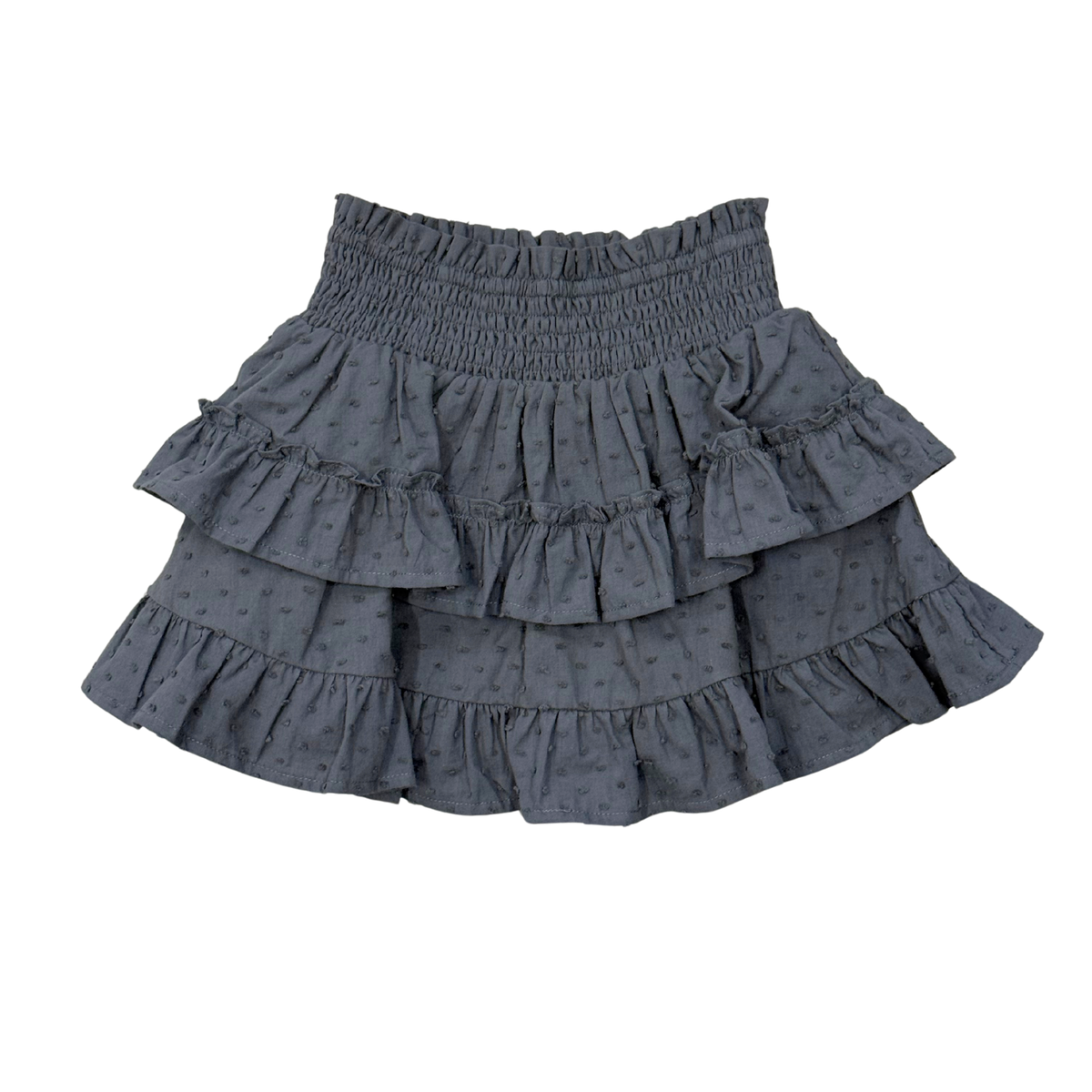 Girls Ruffled Skirt in Stormy Blue