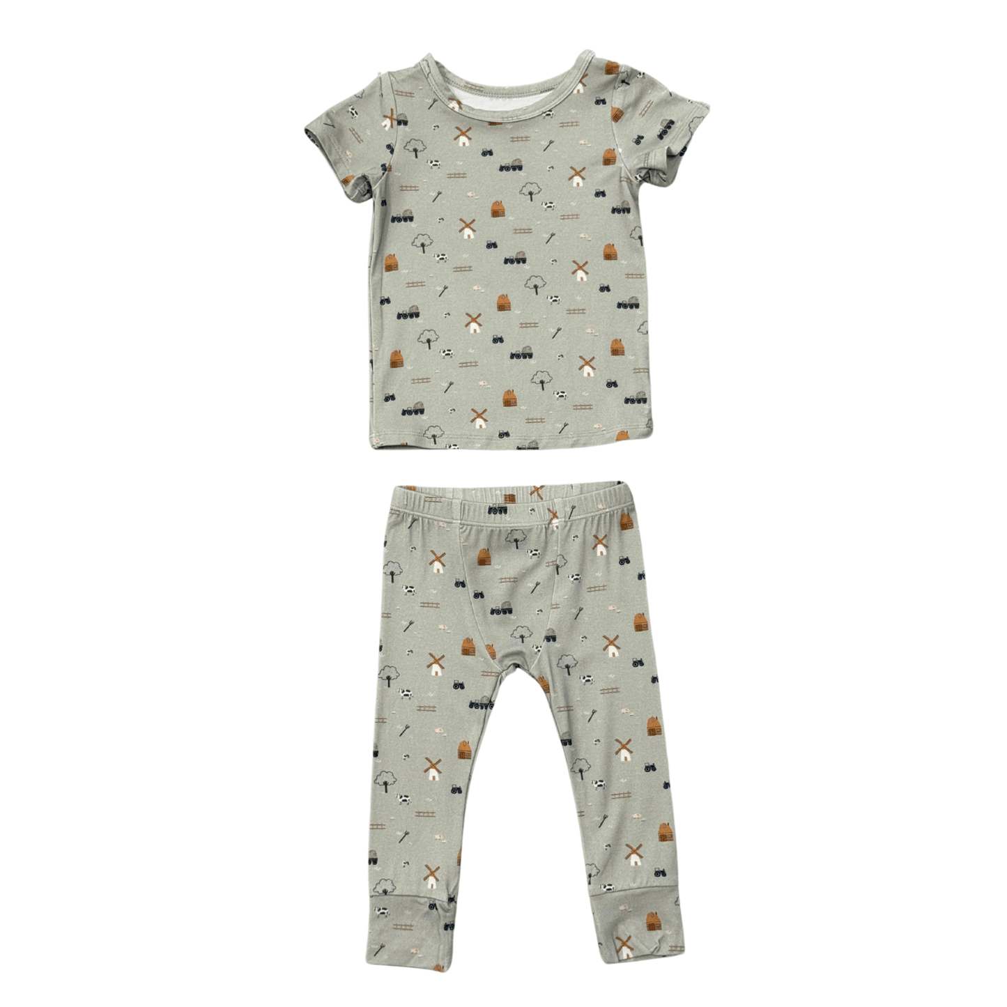 Boys Short Sleeve Lounge Set in Farm
