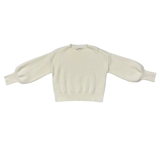 Girls Soft Fit Sweater in Cream