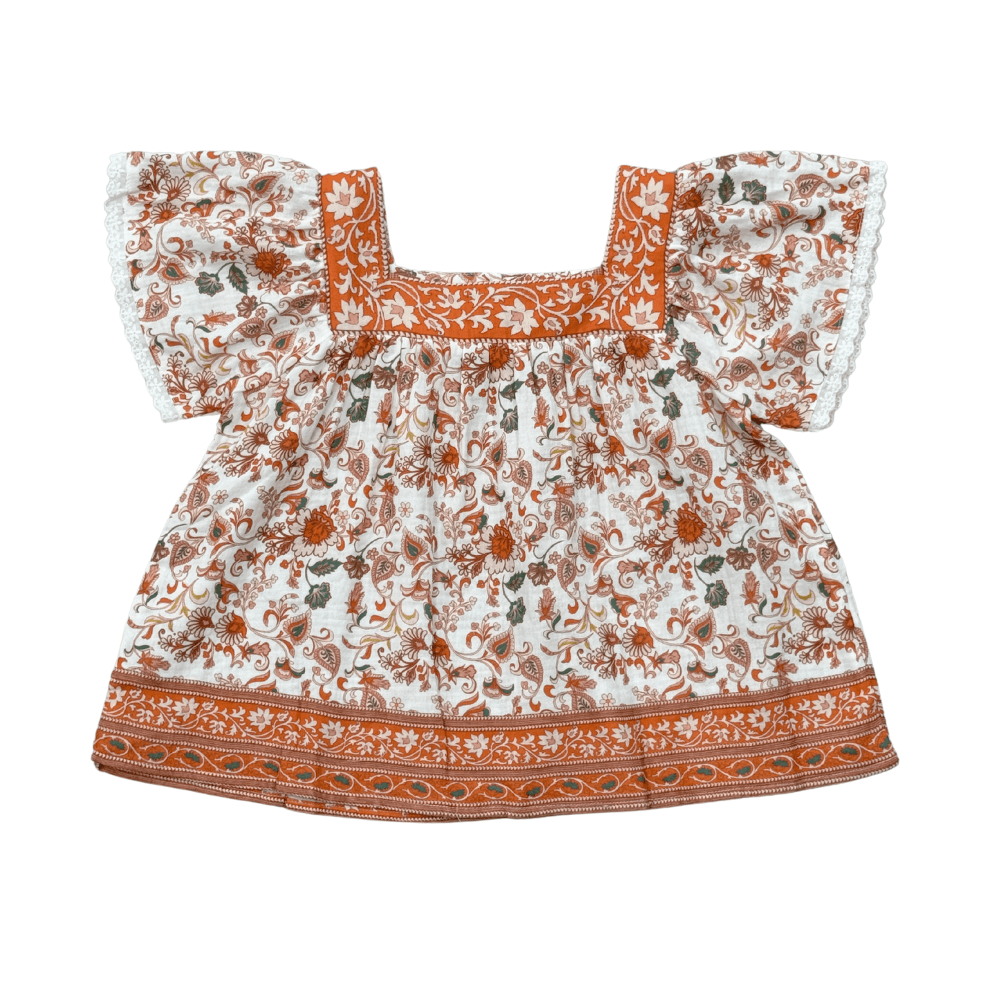 Square Neck Peasant Top