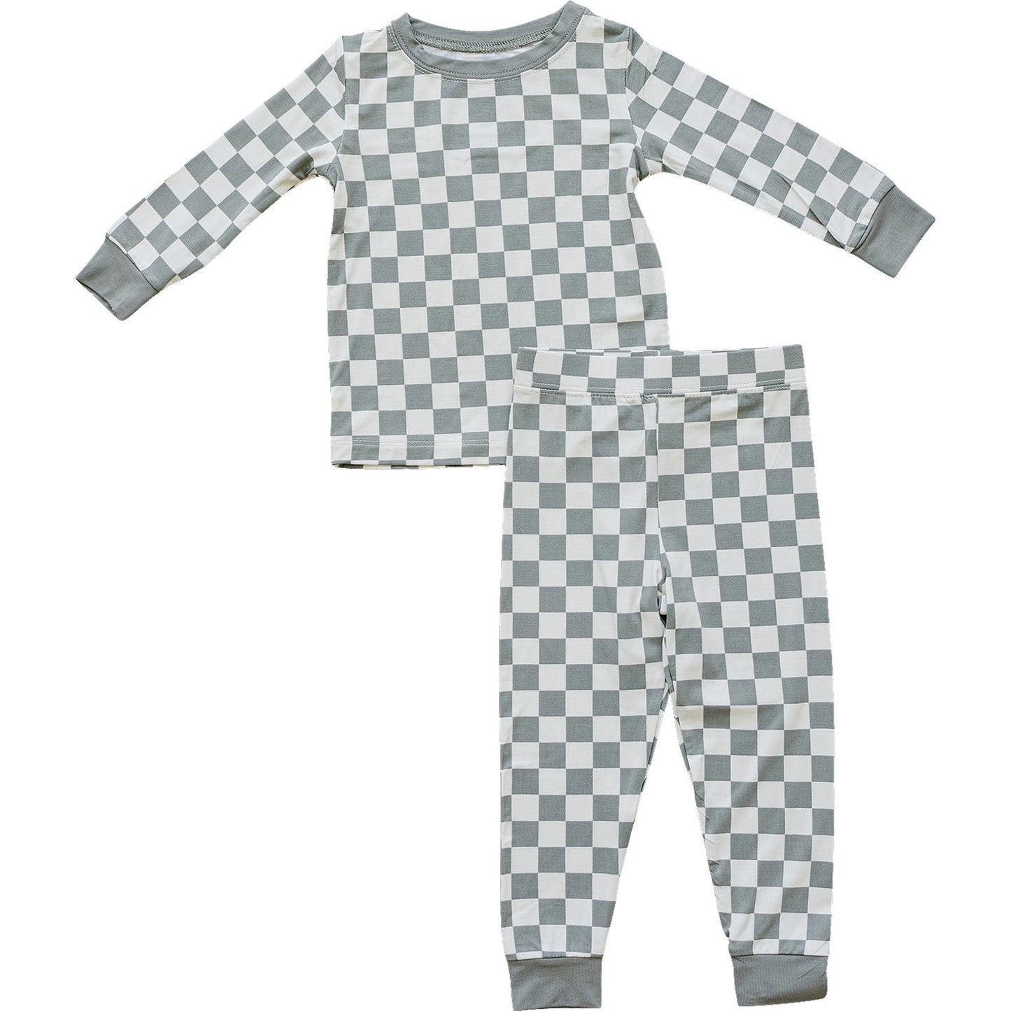 Mebie Baby Light Green Checkered Bamboo Cozy Set