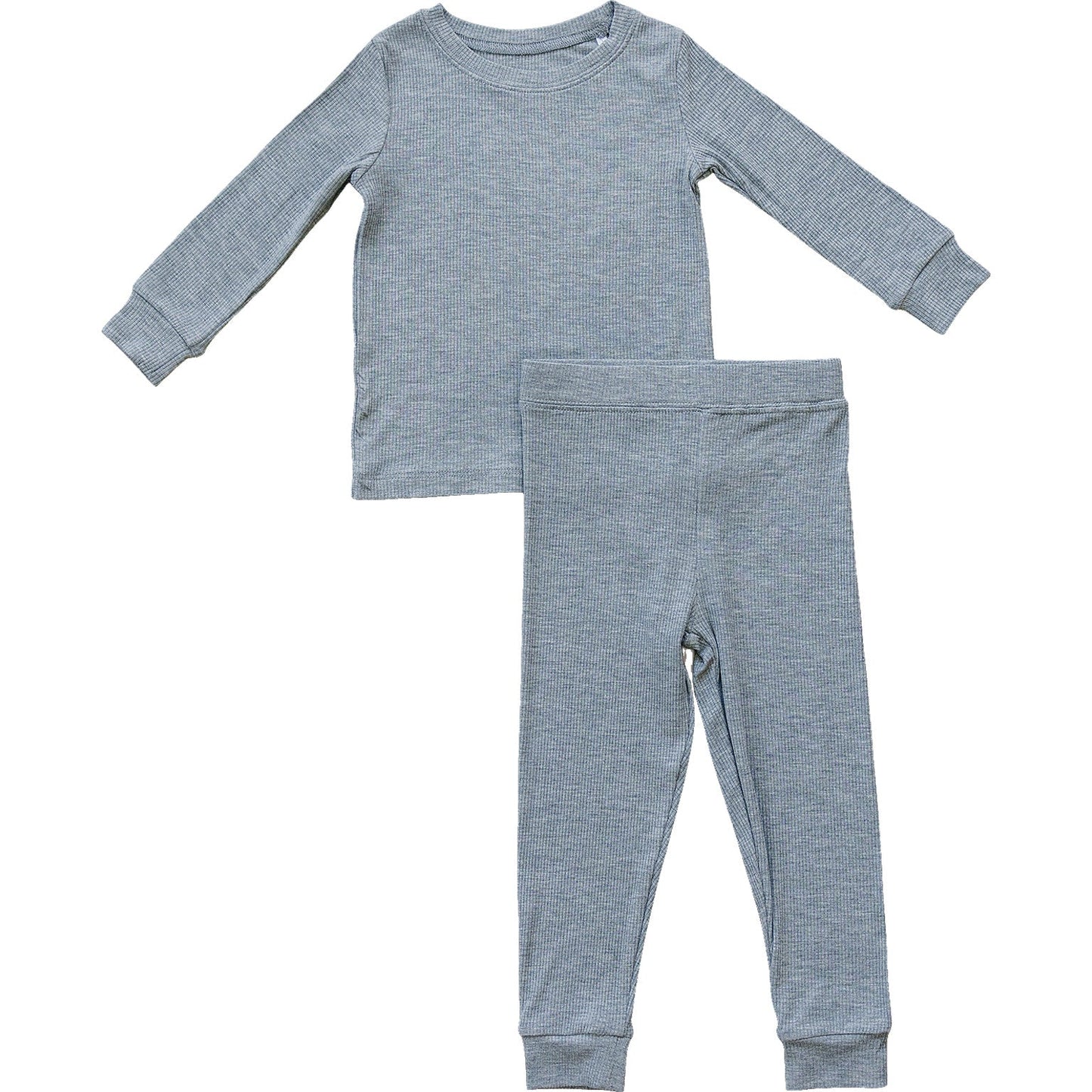 Mebie Baby Heather Grey Ribbed Bamboo Cozy Set