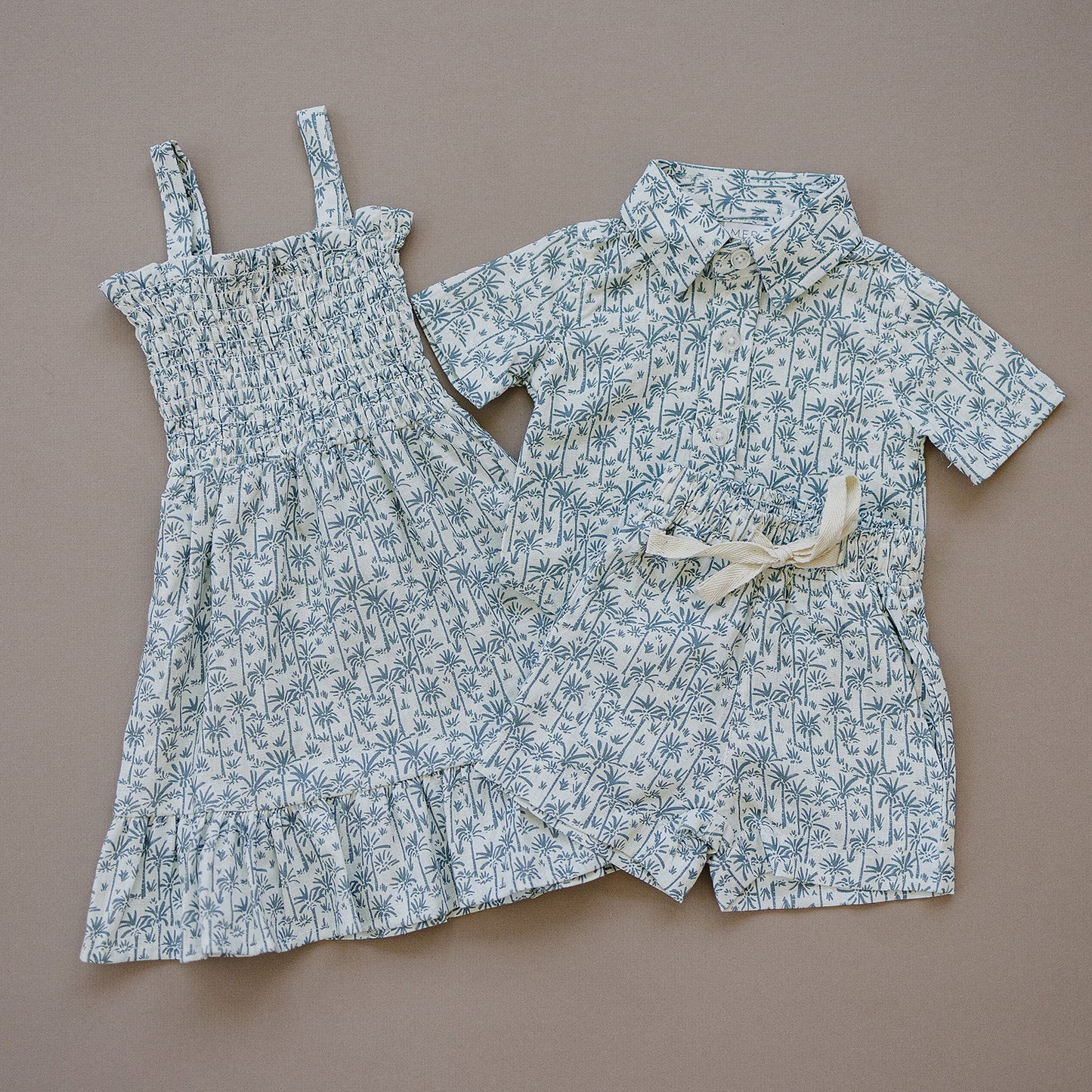 Mebie Baby Palm Tree Linen Dress