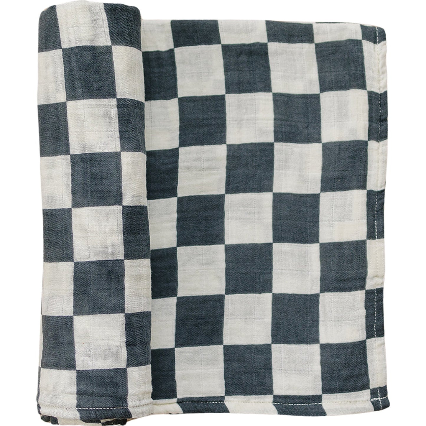 Mebie Baby Charcoal Checkered Muslin Swaddle Blanket