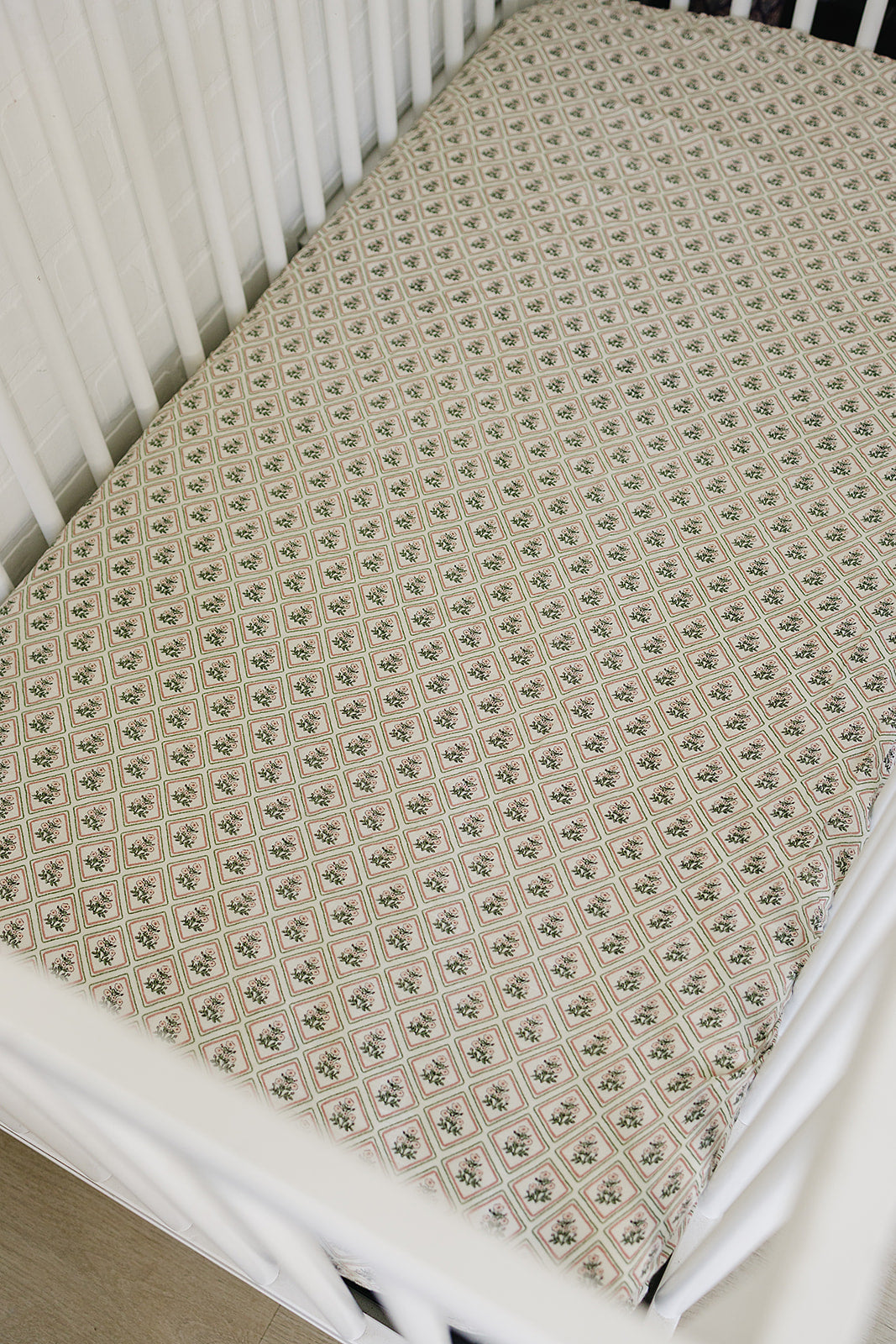 Country Garden Floral Muslin Crib Sheet
