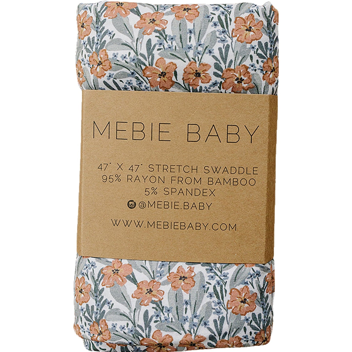 Mebie Baby Dainty Meadow Bamboo Stretch Swaddle