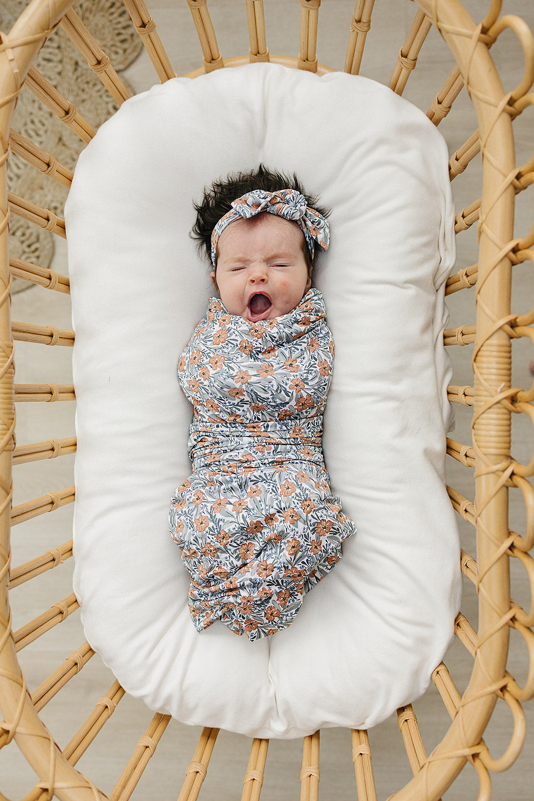 Mebie Baby Dainty Meadow Bamboo Stretch Swaddle