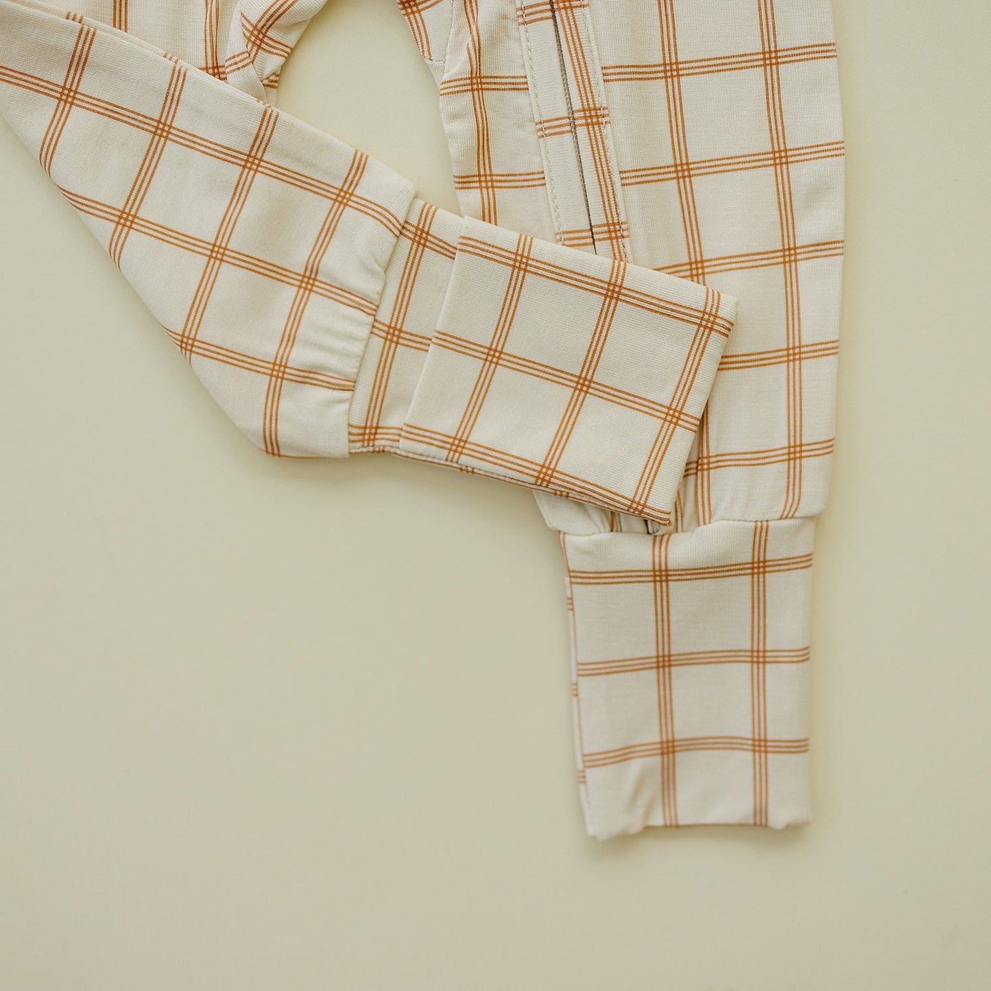 Little Joy Co. Pumpkin Plaid Zippy Sleeper