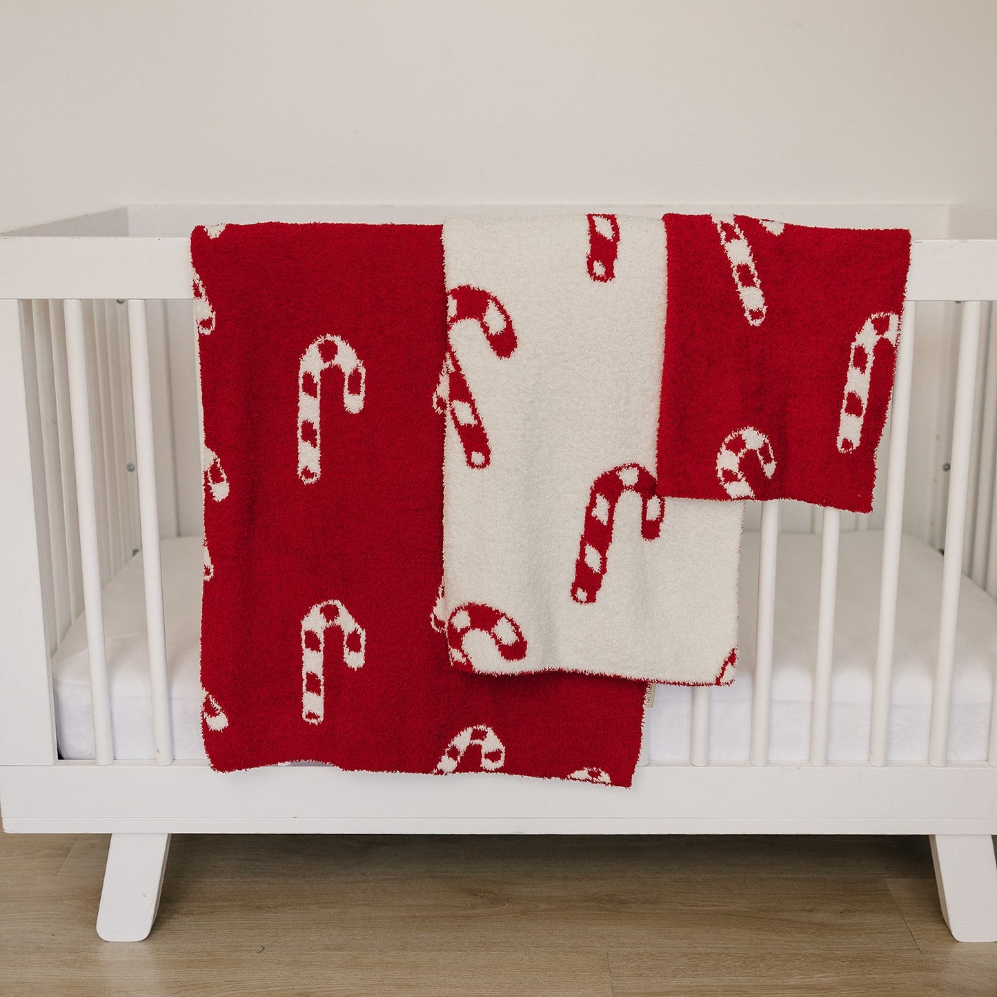 Candy Cane Plush Blanket