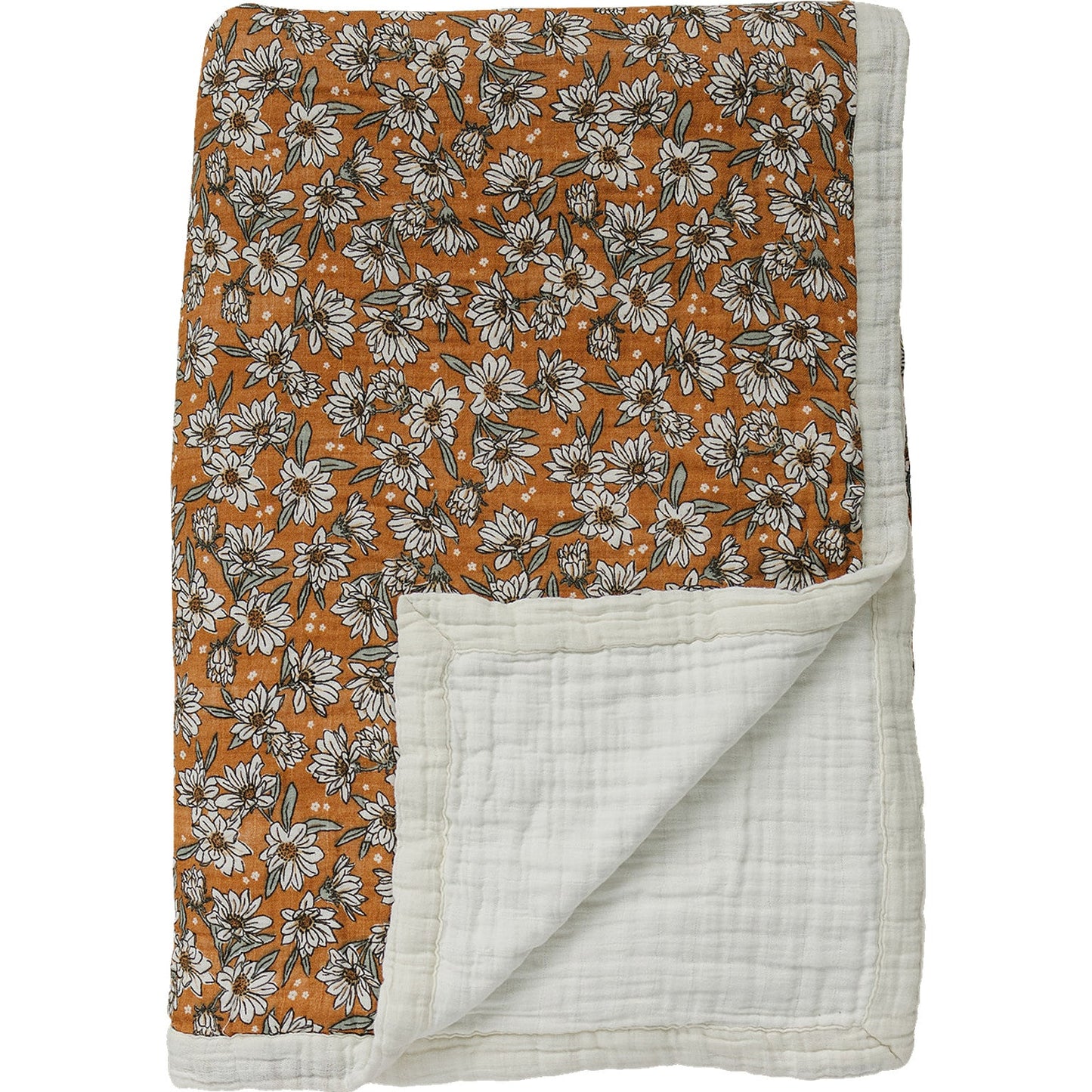 Mebie Baby Magnolia Floral Twin Muslin Quilt