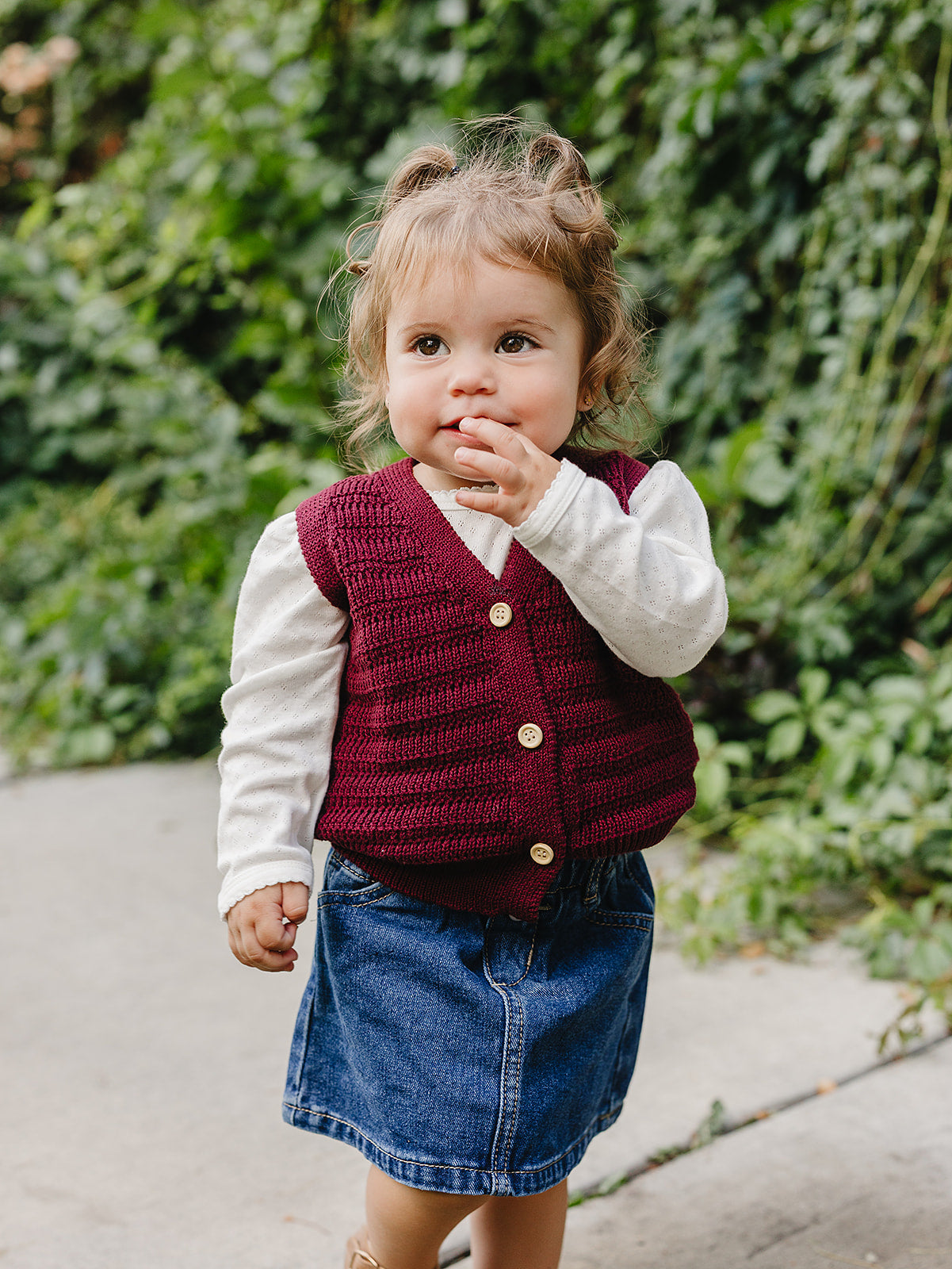 Burgundy Knit Vest