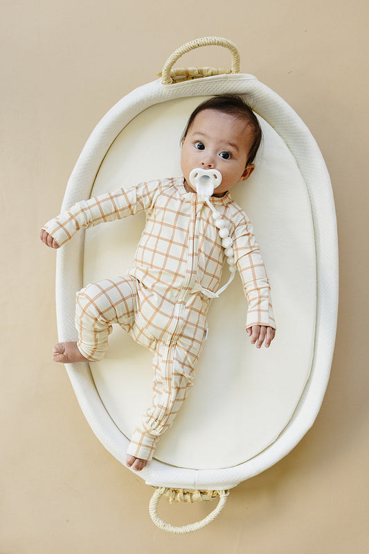 Little Joy Co. Pumpkin Plaid Zippy Sleeper