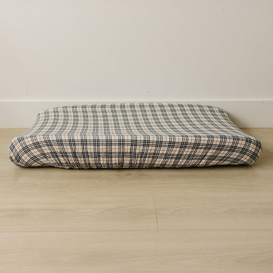 Vintage Plaid Muslin Changing Pad Cover