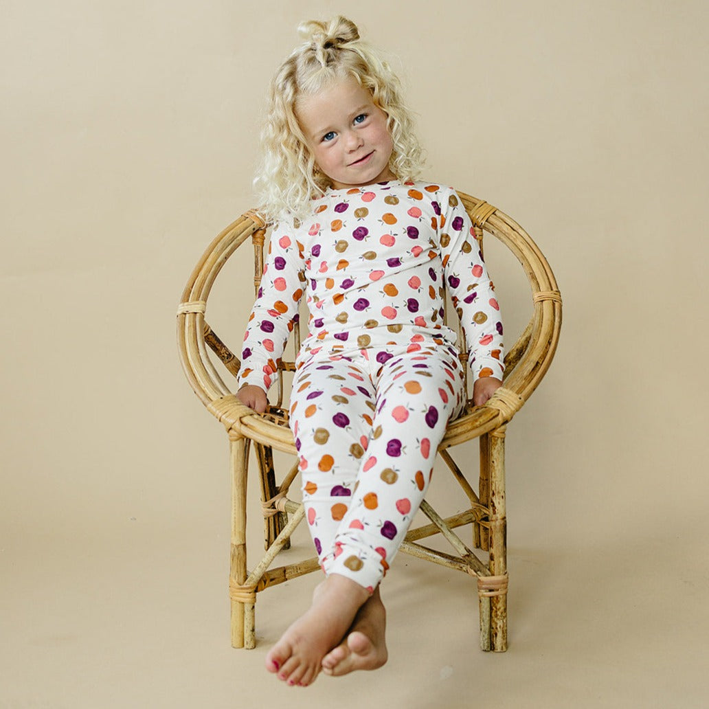 Little Joy Co. Apple of My Eye 2pc Bamboo Pajamas