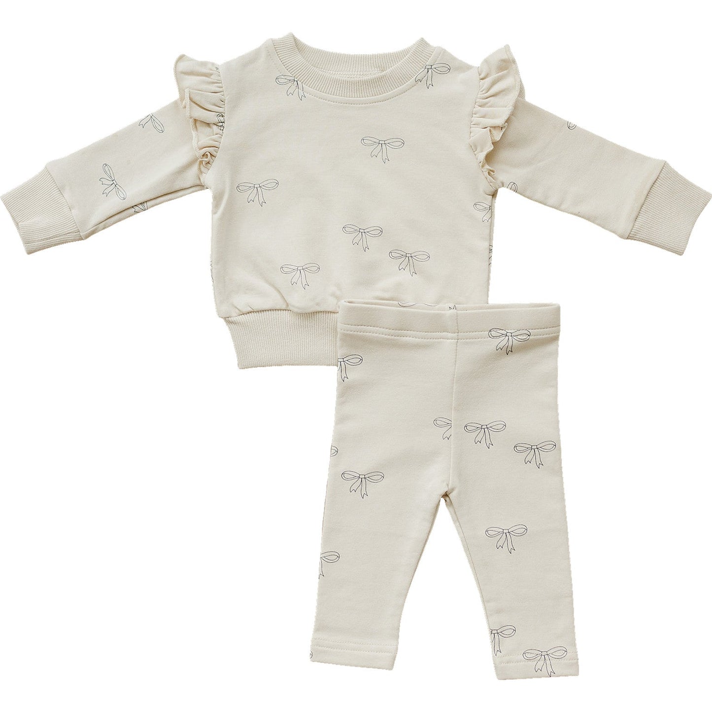 Mebie BabyRibbon Ruffle French Terry Set