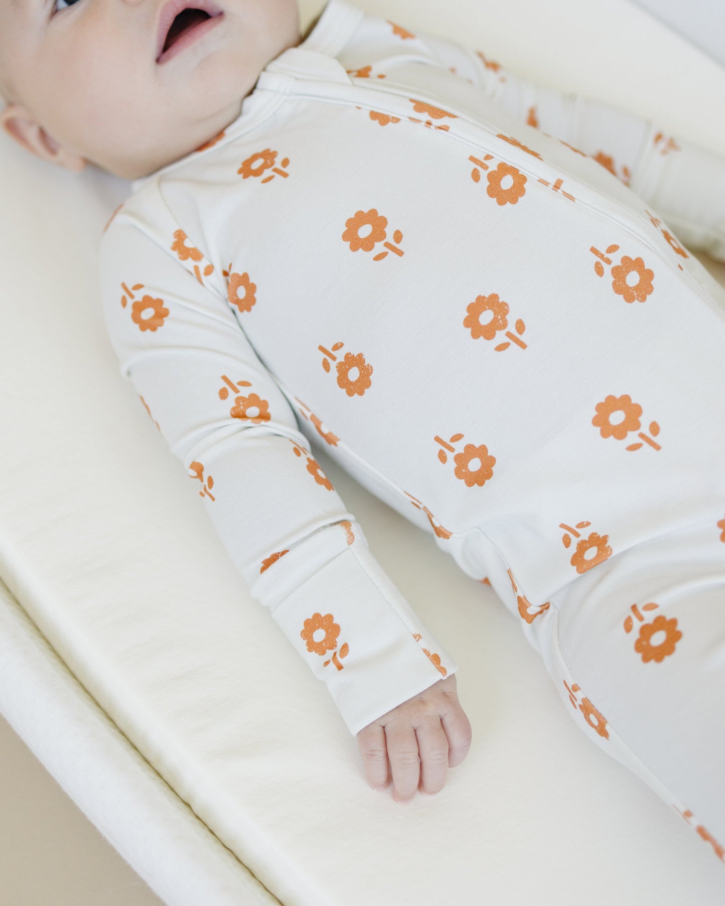 Little Joy Co. Pumpkin Posie Bamboo Zippy Sleeper