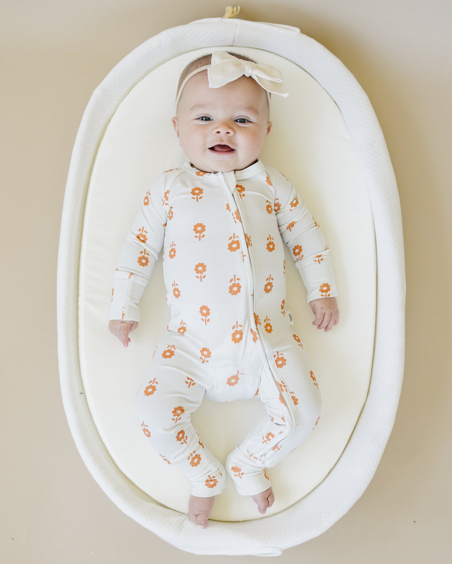 Little Joy Co. Pumpkin Posie Bamboo Zippy Sleeper