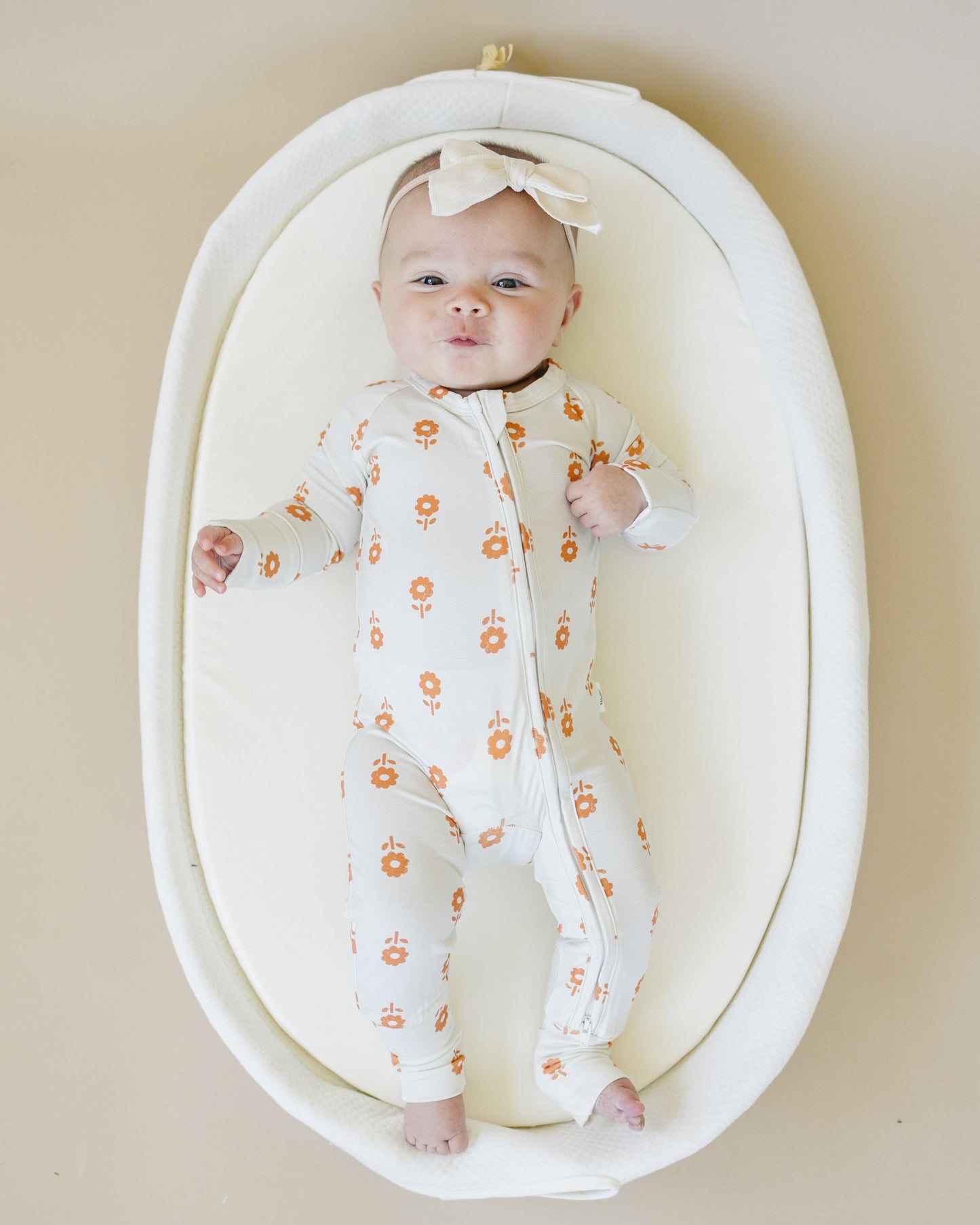 Little Joy Co. Pumpkin Posie Bamboo Zippy Sleeper