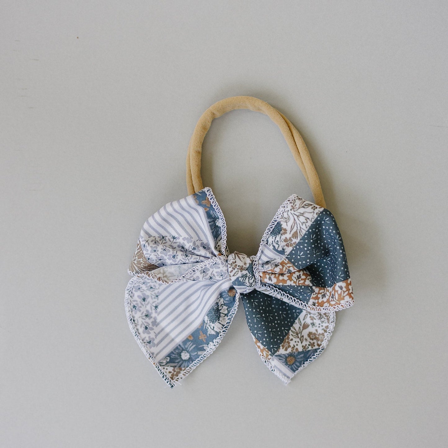 Patchwork Print Hair Bow