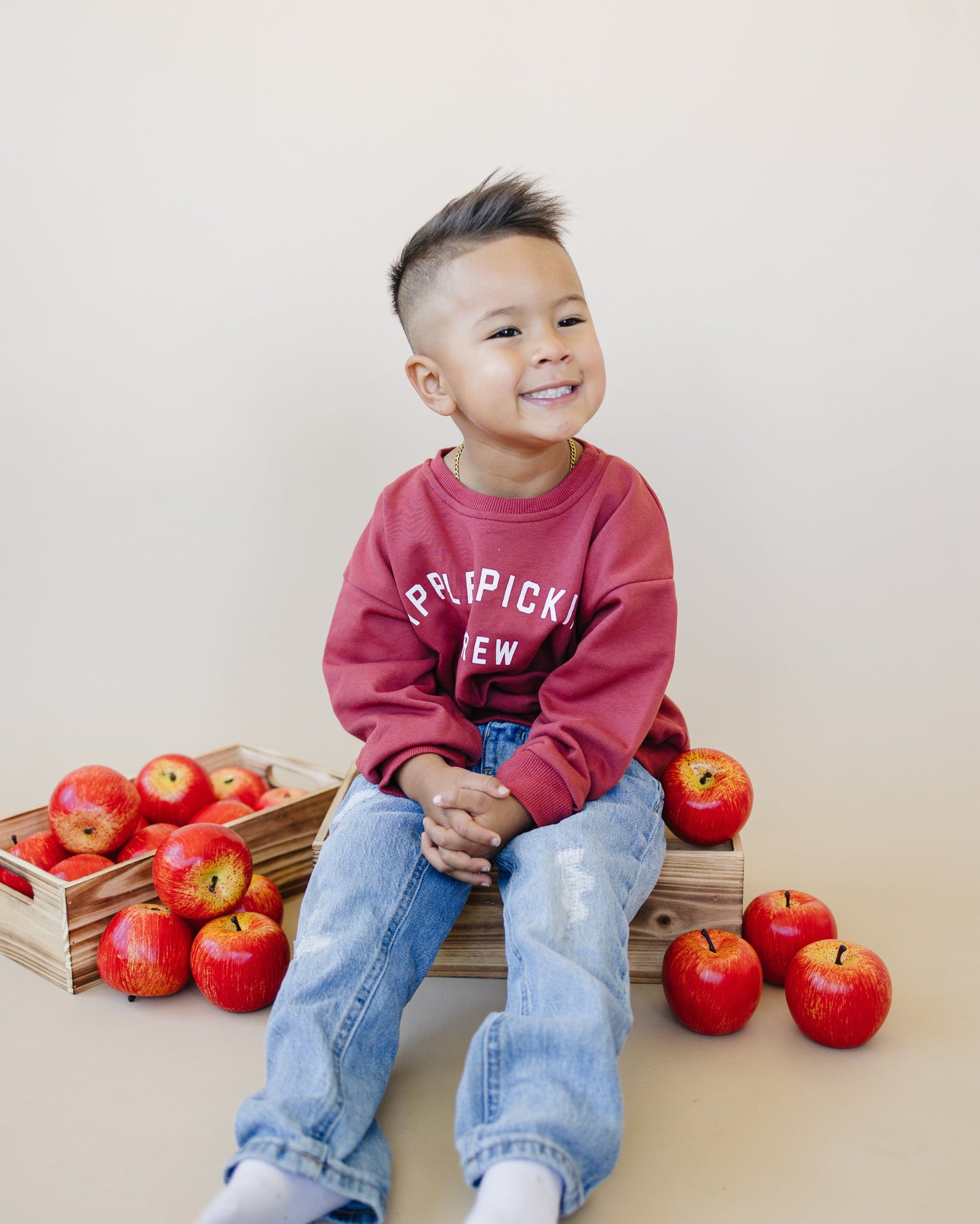 Little Joy Co. Apple Picking Crew Crewneck Sweatshirt