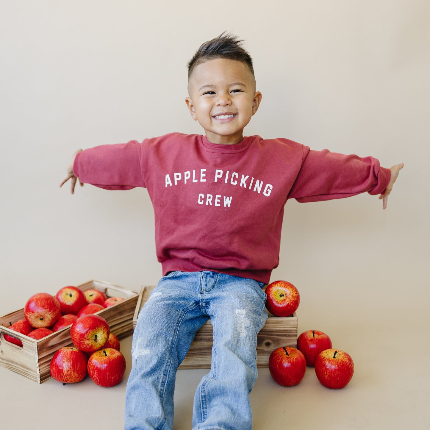 Little Joy Co. Apple Picking Crew Crewneck Sweatshirt