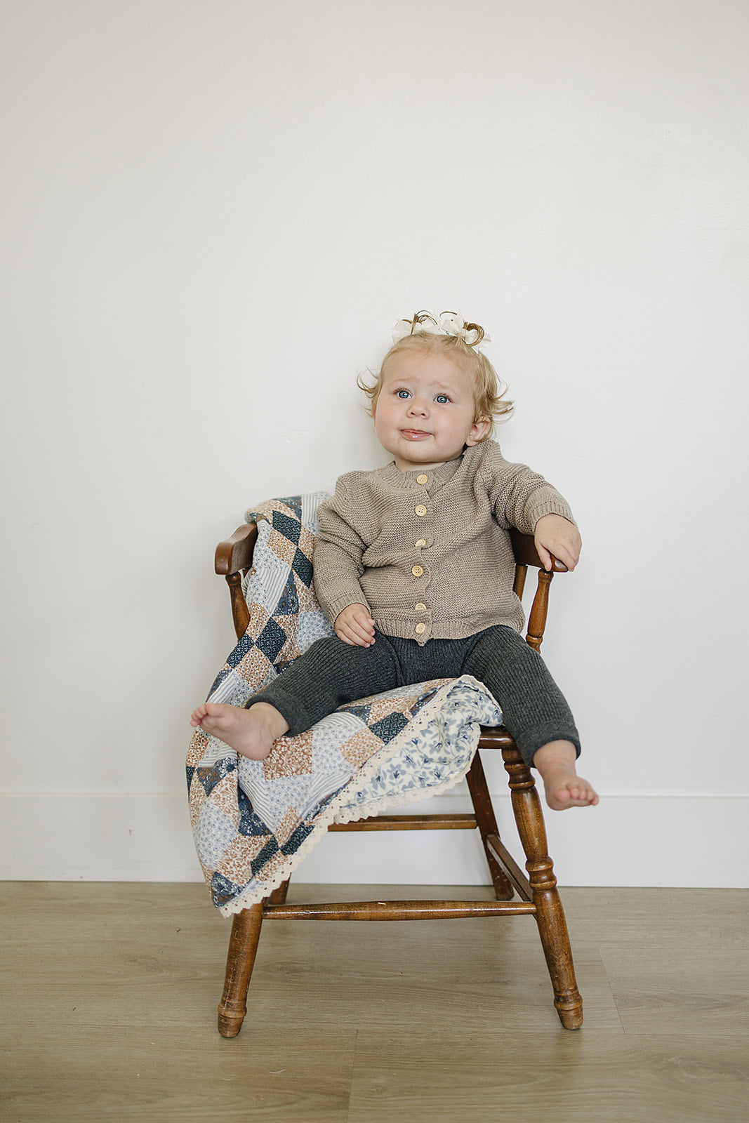 Brown Knit Button Down Cardigan