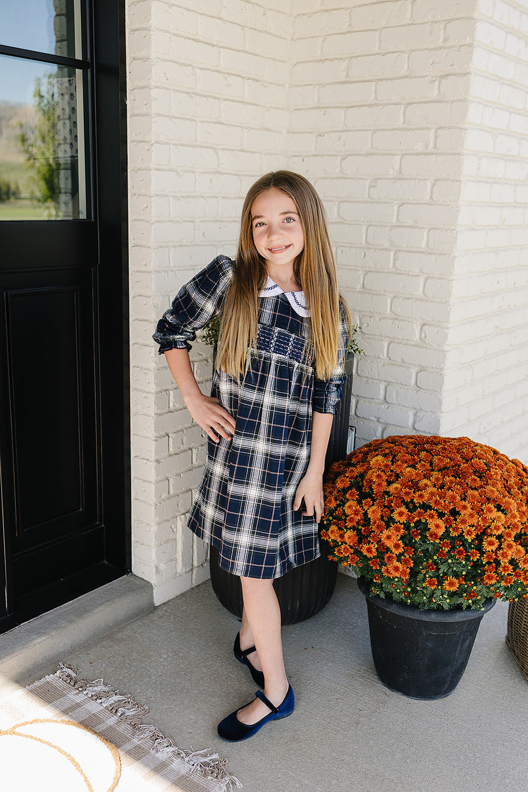 Christmas Dress Plaid Smock Dress Navy Plaid Smocked Dress 3-6 Christmas Dress Plaid Smock Dress Navy Plaid Smocked Dress 3-6
