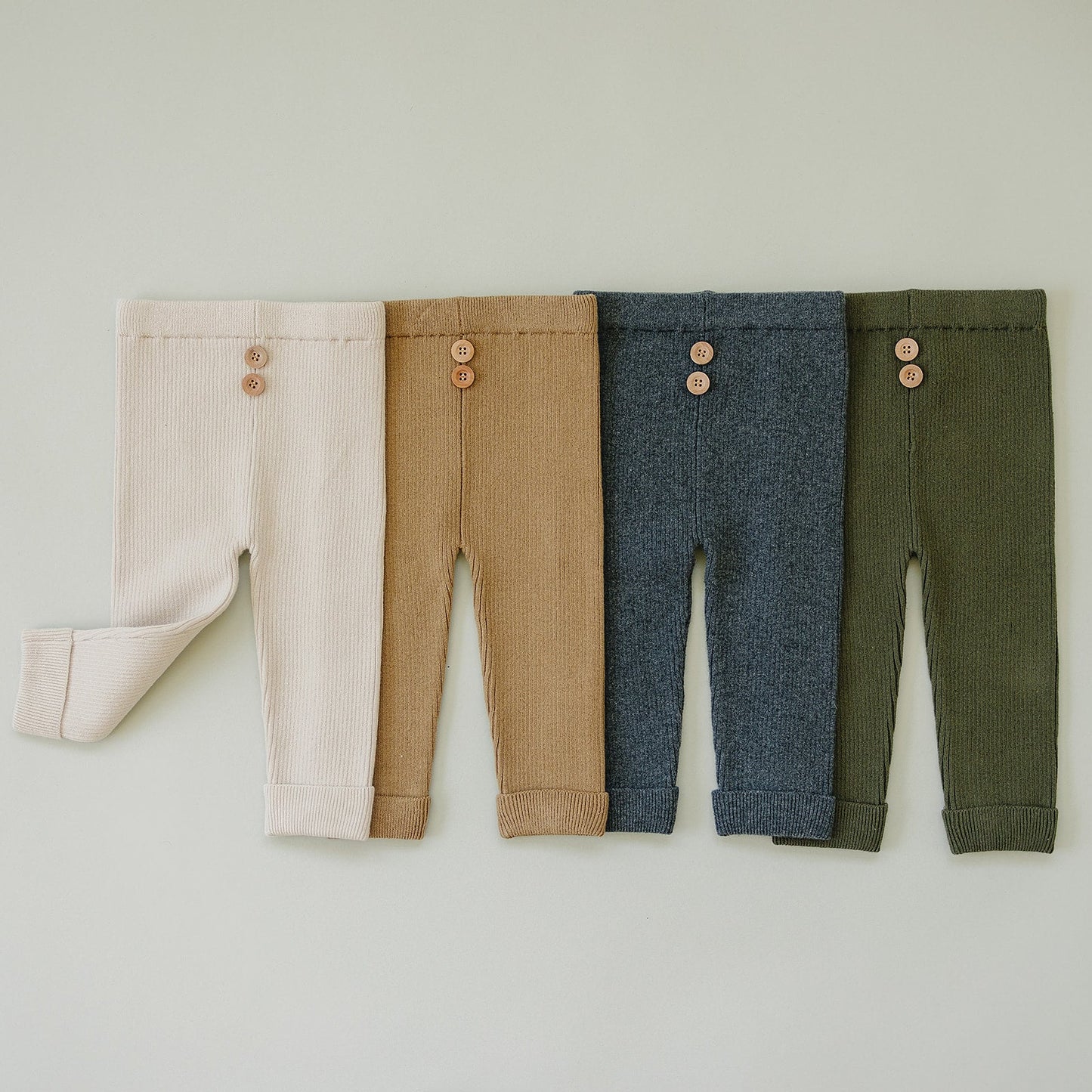 Mebie Baby Olive Knit Leggings