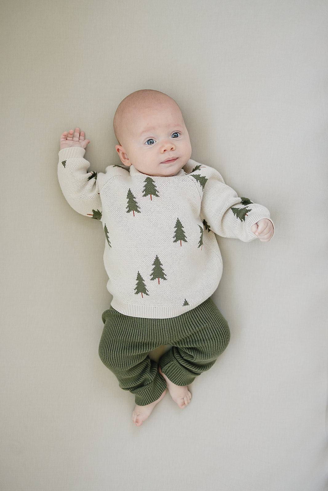 Mebie Baby Olive Knit Leggings