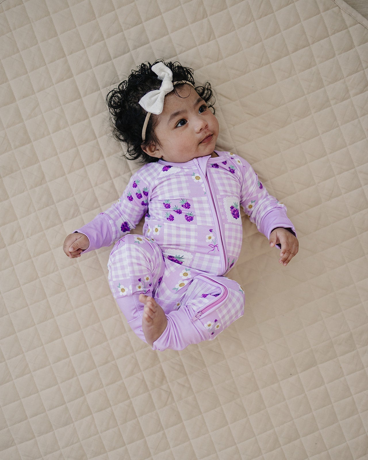 Bamboo Zip Romper | Raspberry