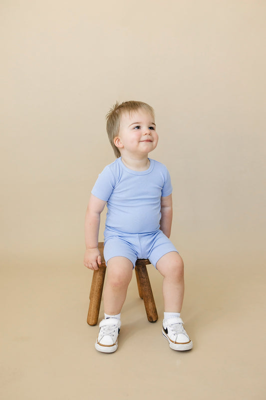 Little Joy Co. Solid Ribbed Bamboo 2pc Pajamas - more colors