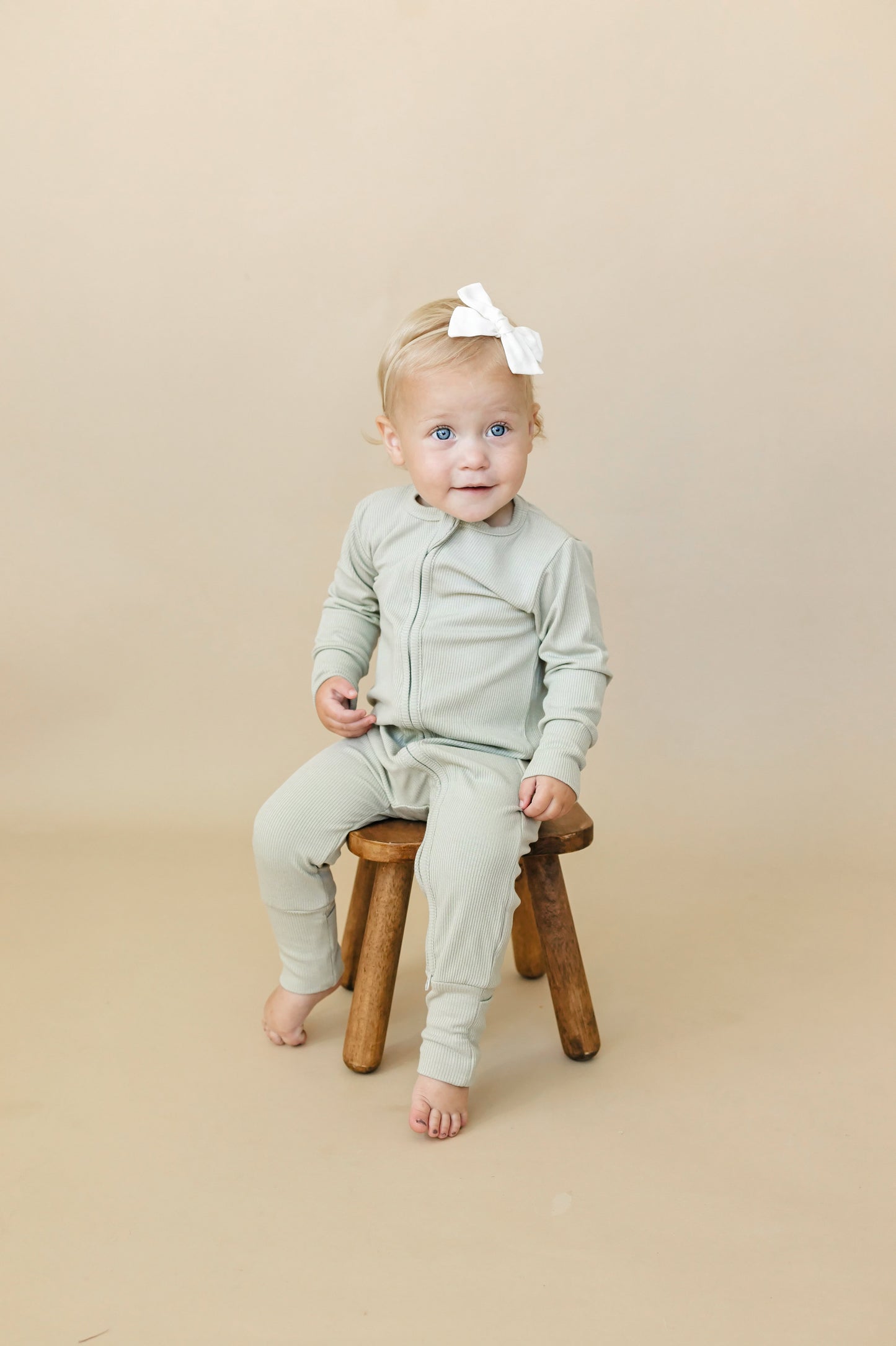 Little Joy Co. Solid Ribbed Bamboo Zippy Sleeper - more colors