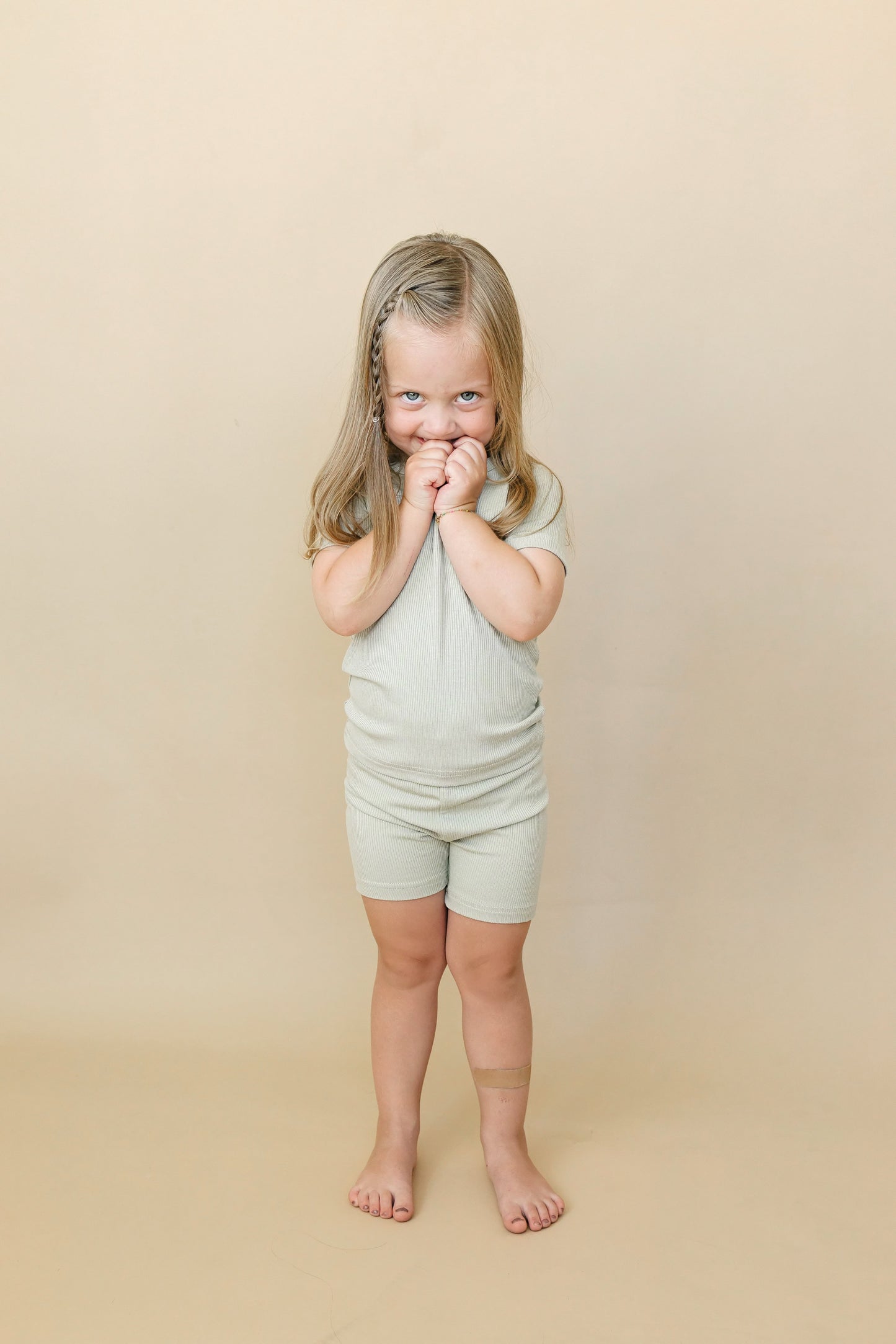 Little Joy Co. Solid Ribbed Bamboo 2pc Pajamas - more colors