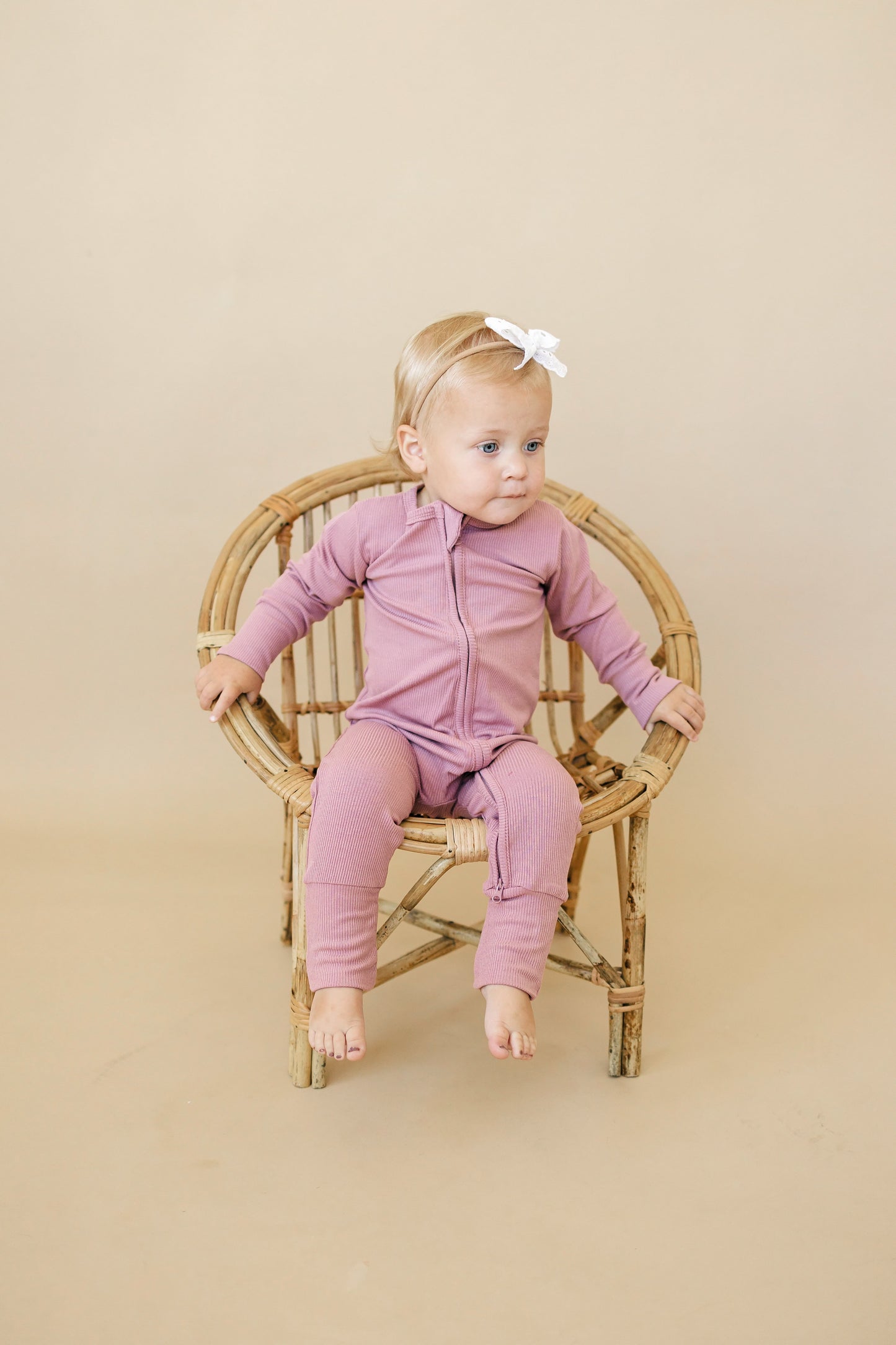 Little Joy Co. Solid Ribbed Bamboo Zippy Sleeper - more colors