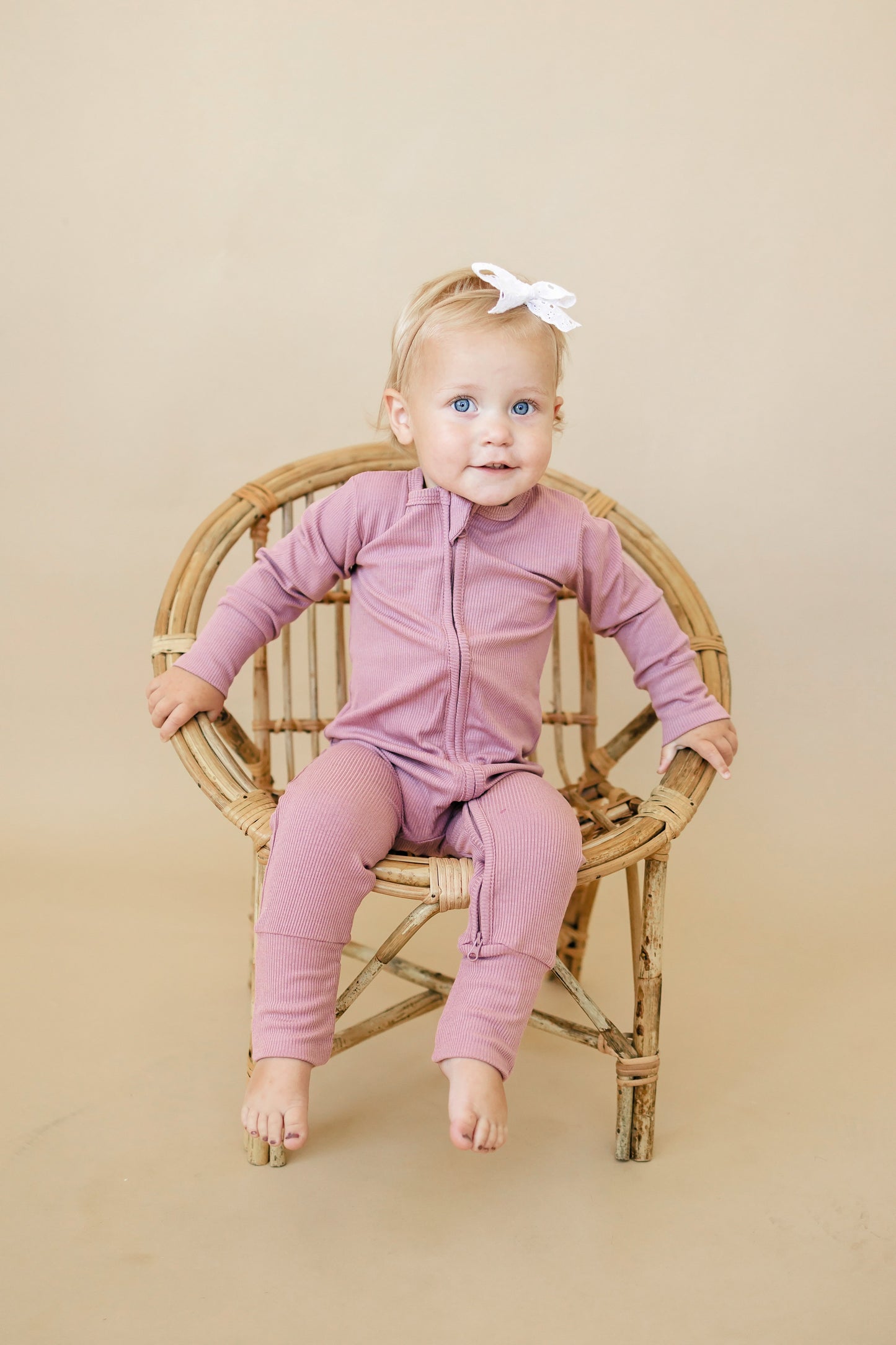 Little Joy Co. Solid Ribbed Bamboo Zippy Sleeper - more colors