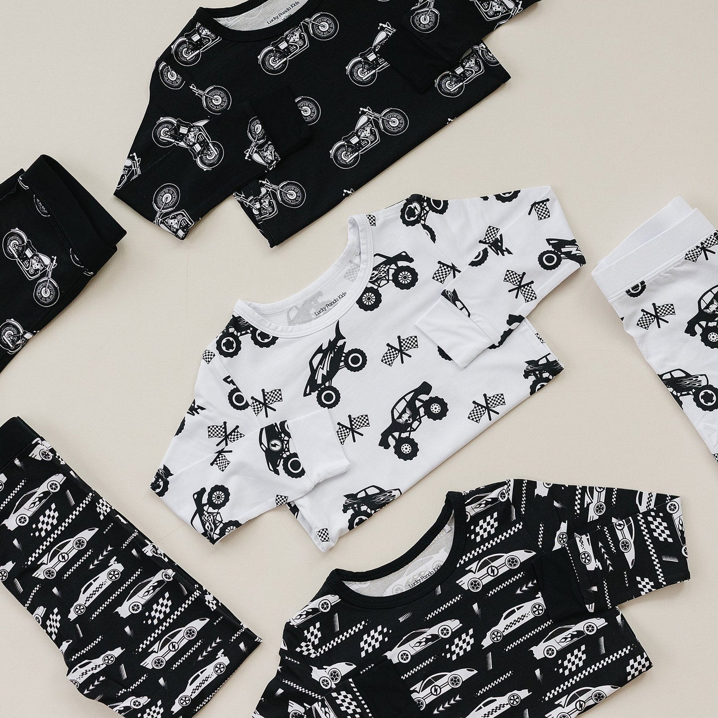 Bamboo Two Piece Set | Race Cars