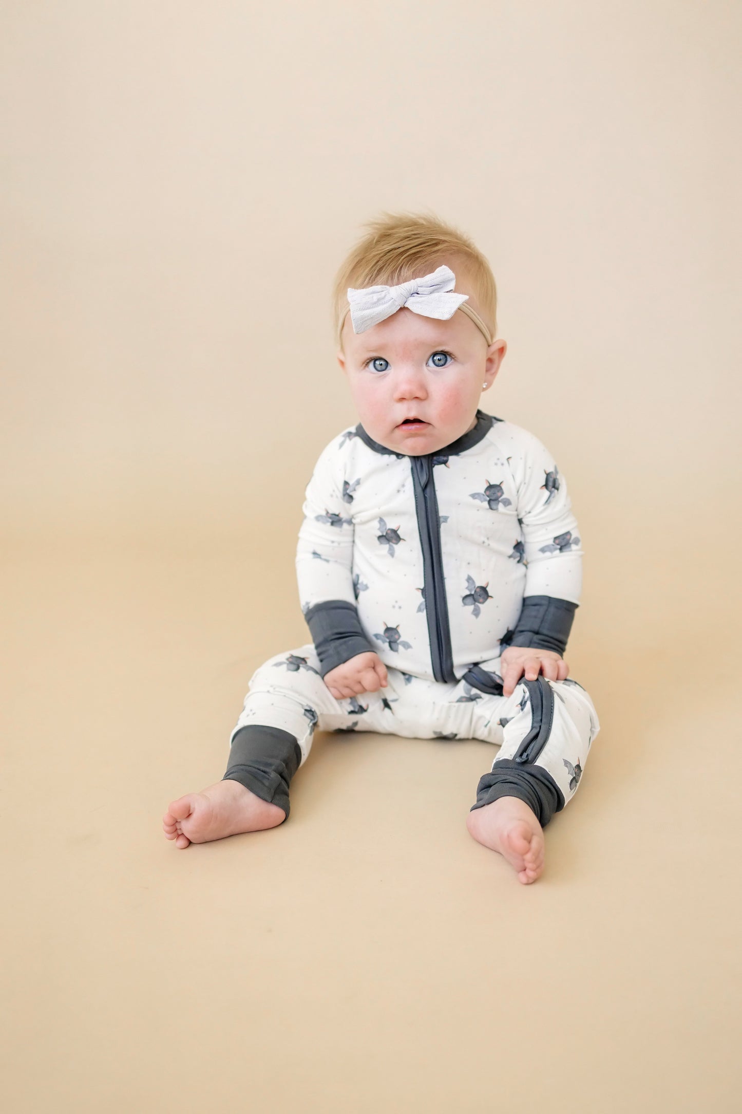 Little Joy Co. Batty for Bedtime Bamboo Zippy Romper