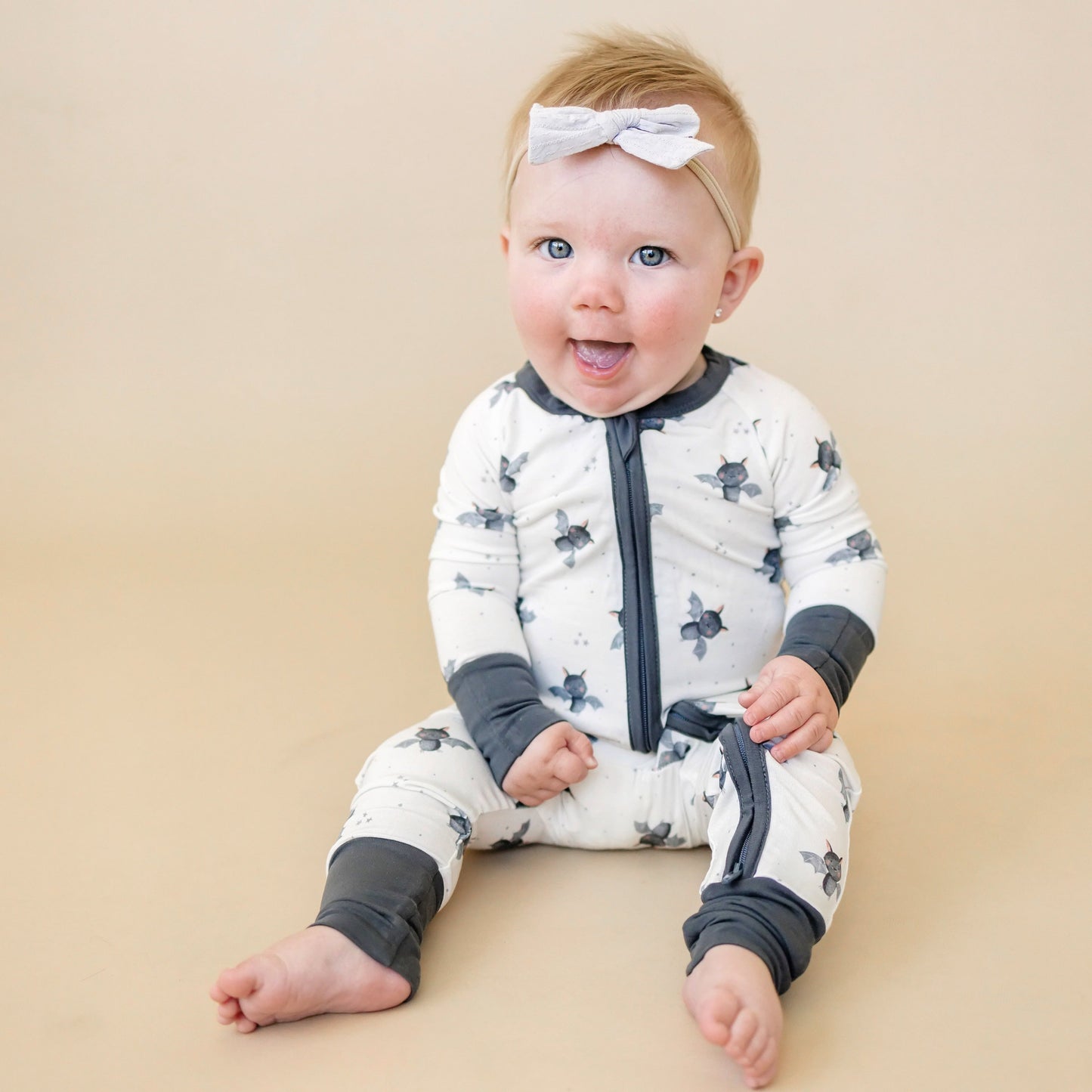 Little Joy Co. Batty for Bedtime Bamboo Zippy Romper